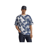 G Star Crew Oversized Boxy Symmetric AOP Blue